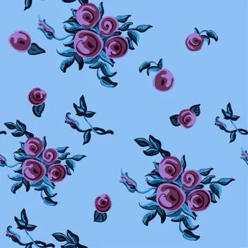 Pattern Roses Stock Illustration