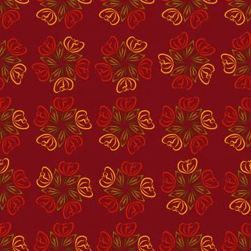 Pattern of Roses Stock Illustration