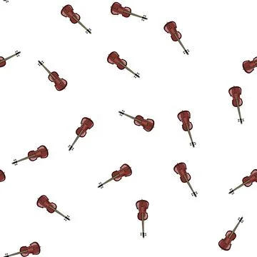 Pattern rosette cello cartoon vector Stockillustratie