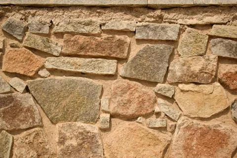 Pattern of Rough Grunge Vintage Stone Wall Texture Background.Dirty Old Textu Stock Photos