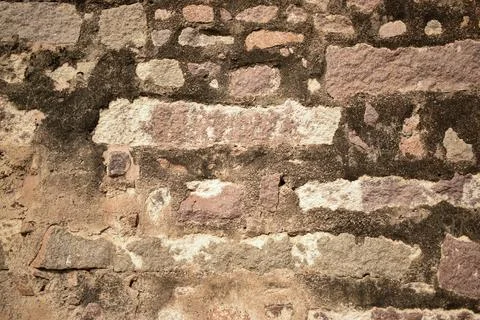 Pattern of Rough Grunge Vintage Stone Wall Texture Background.Dirty Old Textu Stock Photos