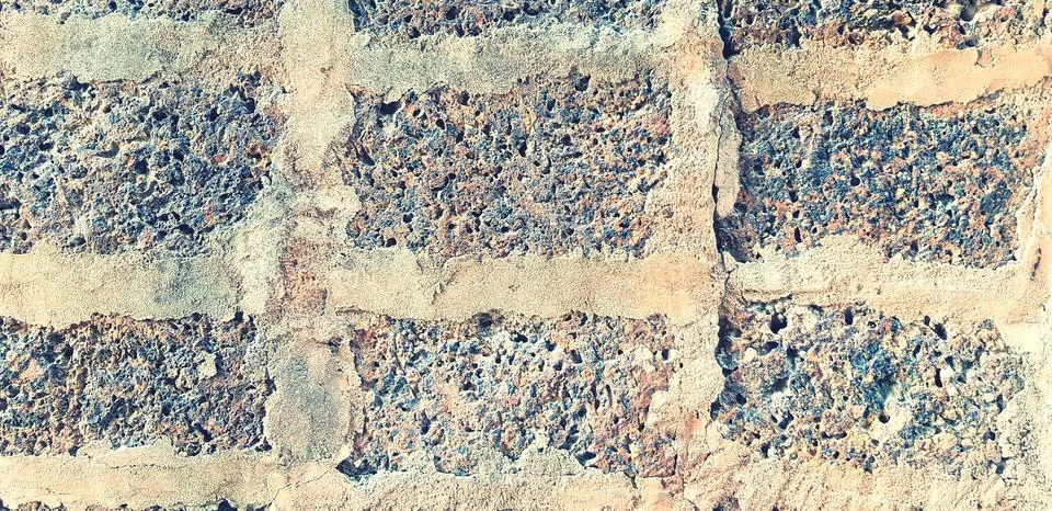 Pattern of Rough or grunge cement wall for background in blue vintage color Stock Photos