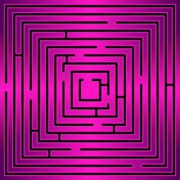 Pattern of round design elements labyrinth on background 스톡 일러스트