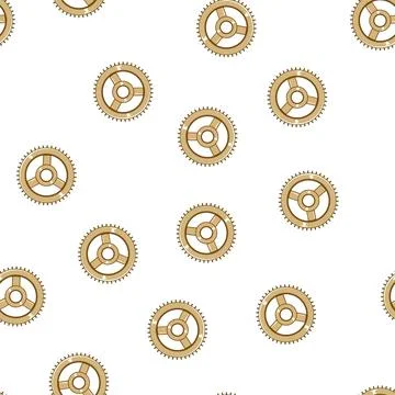 Pattern round gear cartoon vector Stockillustratie