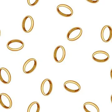 Pattern round golden ring cartoon vector 스톡 일러스트