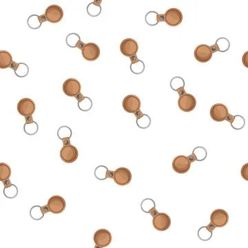 Pattern round keychain key cartoon vector Stockillustratie