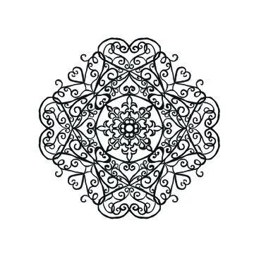 A pattern, a round mandala Stock Illustration