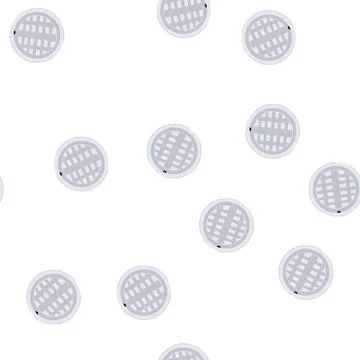 Pattern round manhole cover symbolizing urban infrastructure access Stock Illustration