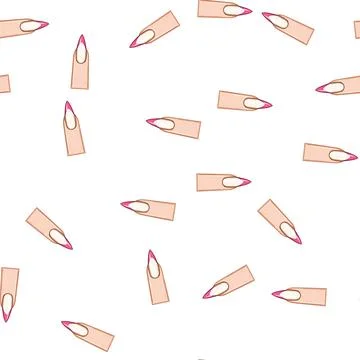 Pattern round nail shape cartoon vector Stock Illustration