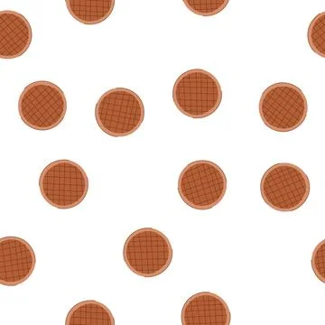 Pattern round sewer manhole cover with grid pattern Ilustração Stock