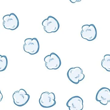 Pattern round snowball cartoon vector Stock Illustration