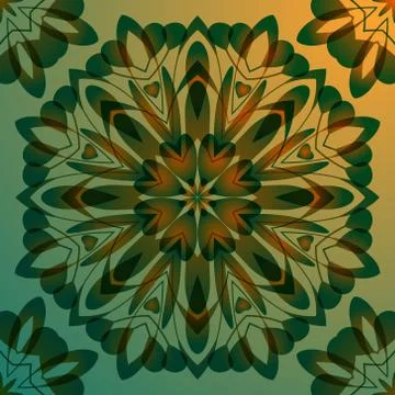 Pattern of round vintage elements Stock Illustration