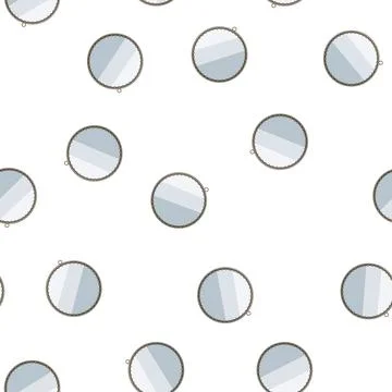 Pattern round wall mirror cartoon vector Stock Illustration