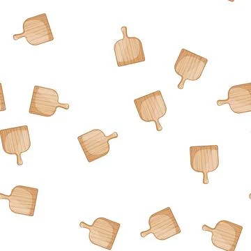 Pattern round wooden pizza board cartoon vector 스톡 일러스트
