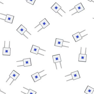 Pattern router 5g modem cartoon vector 库存插图