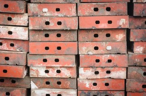 Pattern row metal form work. Stock Photos