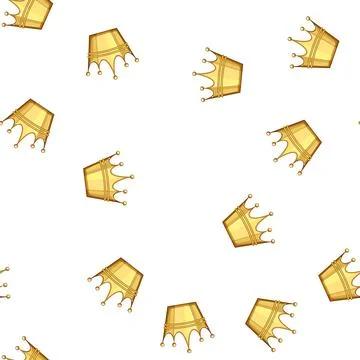 Pattern royal golden crown cartoon vector 스톡 일러스트