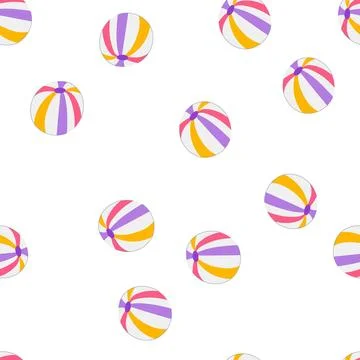 Pattern rubber beach ball cartoon vector Stockillustratie