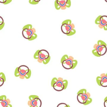 Pattern rubber pacifier baby cartoon vector Stock Illustration