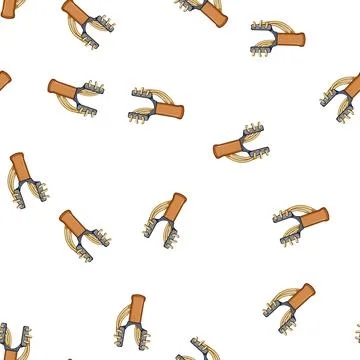 Pattern rubber slingshot cartoon vector Illustration