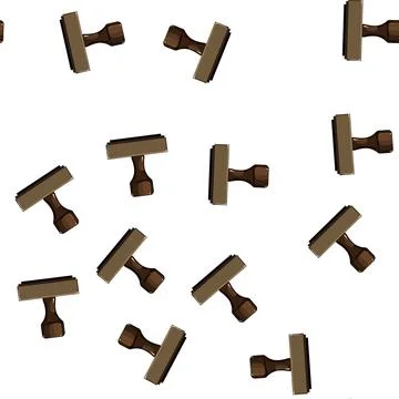 Pattern rubber stamp handle cartoon vector Illustration