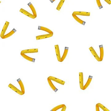 Pattern ruler yellow measuring tape cartoon vector 스톡 일러스트