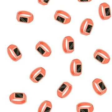 Pattern run watch tracker cartoon vector Illustrazione stock