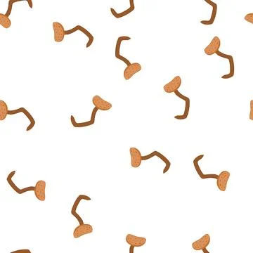 Pattern rust bent nail cartoon vector Stock Illustration