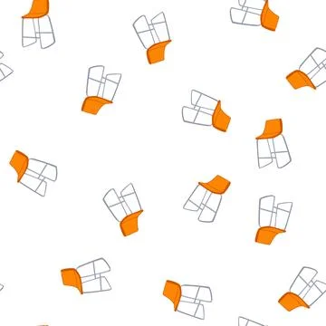 Pattern rustic bar stool cartoon vector Stock Illustration