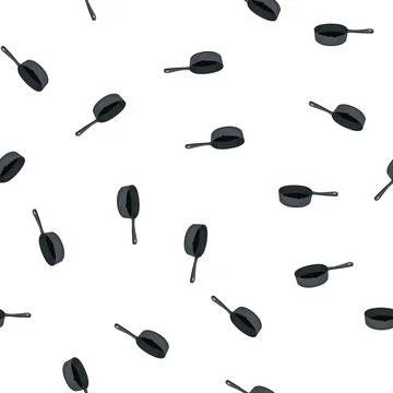 Pattern rustic iron skillet cartoon vector Illustrazione stock