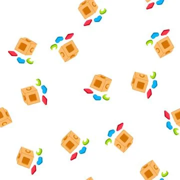 Pattern s shape sorter cartoon vector Stock Illustration
