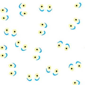 Pattern sad eye emotions cartoon vector Stock Illustration