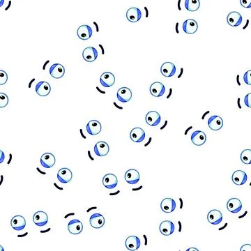 Pattern sadness eye emotions cartoon vector Ilustración de archivo