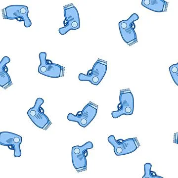 Pattern safe bubble gun toy cartoon vector Illustrazione stock