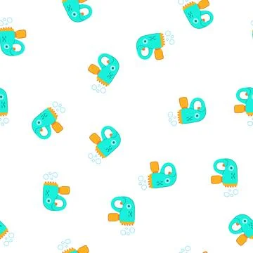 Pattern safe bubble gun toy cartoon vector Illustrazione stock