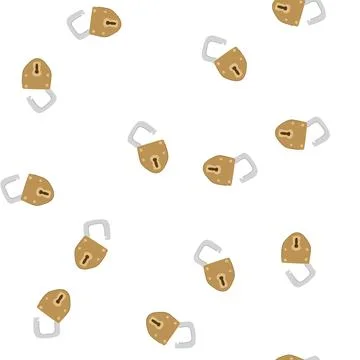 Pattern safe padlock vintage cartoon vector Illustrazione stock