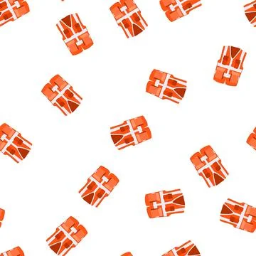 Pattern safe safety vest cartoon vector Stock Illustration