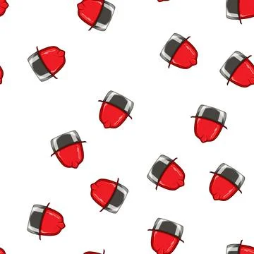Pattern safety firefighter helmet cartoon vector 스톡 일러스트