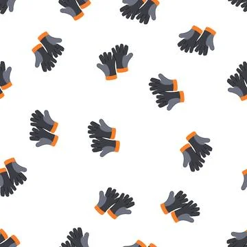 Pattern safety gloves welding cartoon vector Stock Illustration