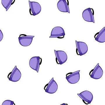 Pattern safety hard hat cartoon vector Stock Illustration