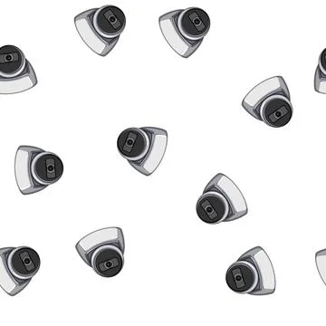 Pattern safety ip camera cartoon vector Stock Illustration