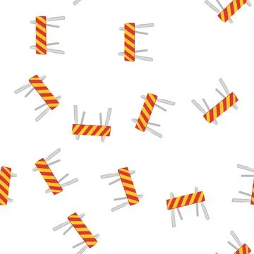 Pattern safety road barrier cartoon vector Stock Illustration