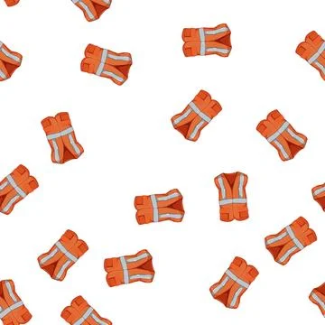 Pattern safety safe vest cartoon vector Stock Illustration