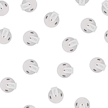 Pattern safety smoke detector cartoon vector Stock Illustration