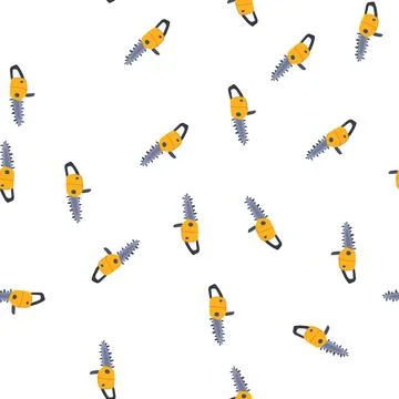 Pattern safety tree trimmer cartoon vector Stock Illustration