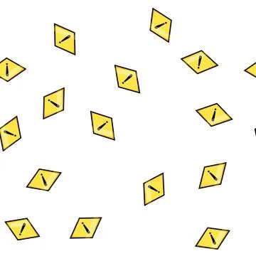 Pattern safety yellow warning sign cartoon vector Stock Illustration