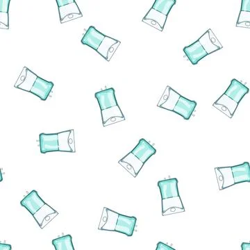 Pattern saline iv drip bag cartoon vector イラスト素材