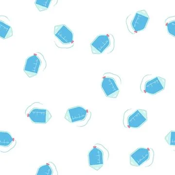 Pattern saline iv drip bag cartoon vector イラスト素材