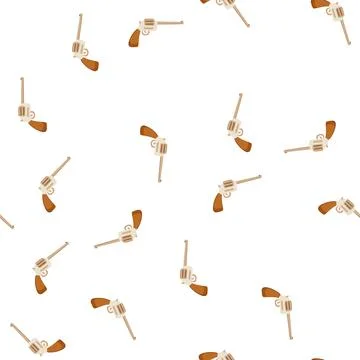 Pattern saloon wild west pistol cartoon vector Illustrazione stock
