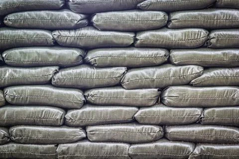 Pattern of sand bags Stock Photos